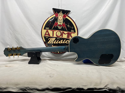 Epiphone Les Paul Custom Quilt Singlecut HH Electric Guitar - Ocean Blue