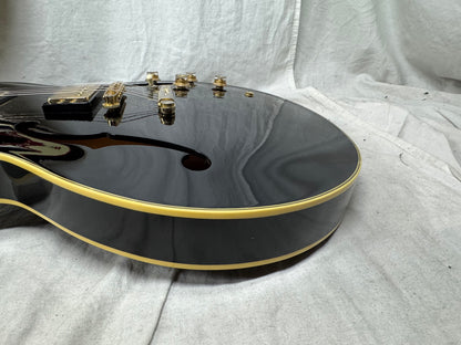 Yamaha Super Axe SA-2100 SA2100 Semi-Hollowbody Guitar with Epiphone Case - MIJ Made In Japan - Black