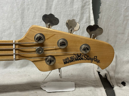 Ernie Ball Music Man Stingray 3 EQ H 3eq 4-string Bass with Case 2004 - Black Cherry Burst
