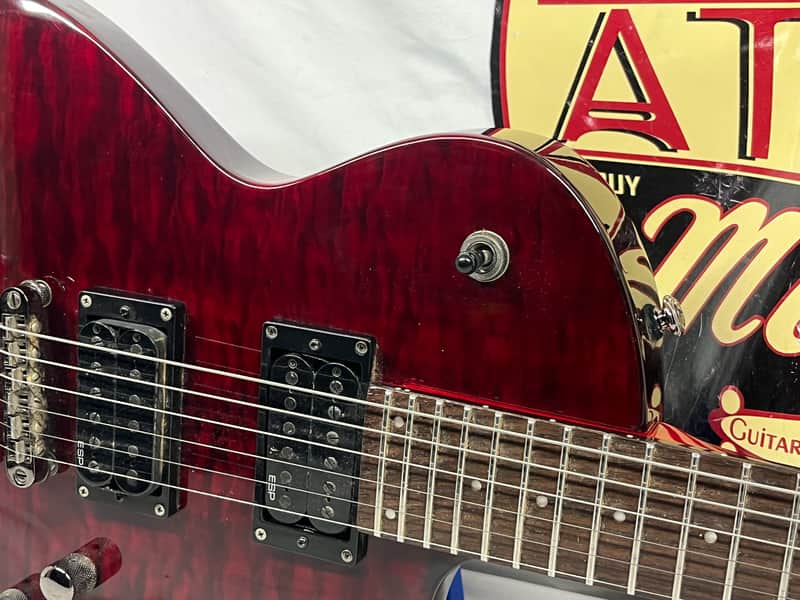 ESP LTD EC-100QM Singlecut HH Electric Guitar - Image 3