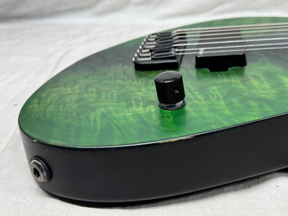 Deviant Guitars USA Custom Shop Truck Driver Shawn Signature Linchpin Baritone 7-string Guitar 2023 - Dark Verde Burst - *AS IS*