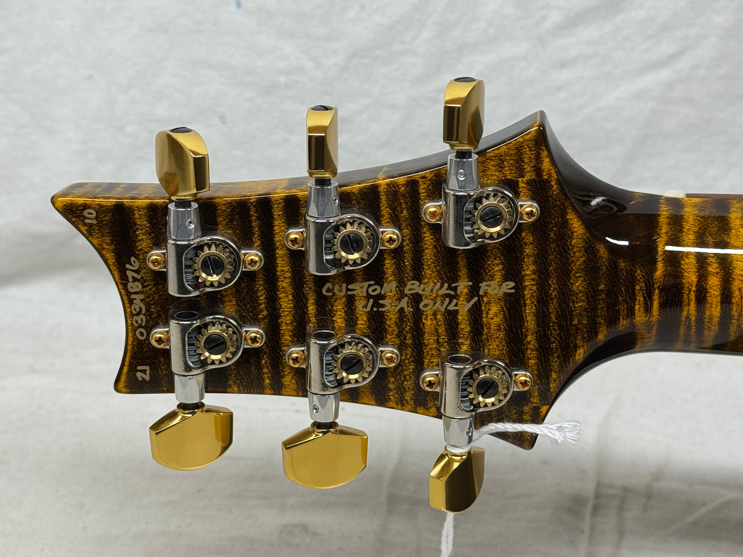 PRS Paul Reed Smith USA Custom Built Wood Library Modern Eagle V 10-Top Guitar with Case 2021 - Yellow Tiger Flame 10 / Brazilian Rosewood