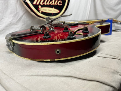Univox Coily U1825 Hollow Body Guitar MIJ Made In Japan Vintage Redburst - AS IS! needs new nut