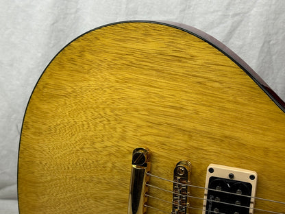ESP USA Eclipse Singlecut Guitar with COA + Case 2019 - See-Thru Vintage Yellow / Red back