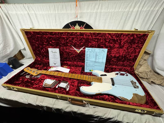 Fender USA Custom Shop '55 1955 Precision Bass Relic 4-string P-Bass with COA + Case