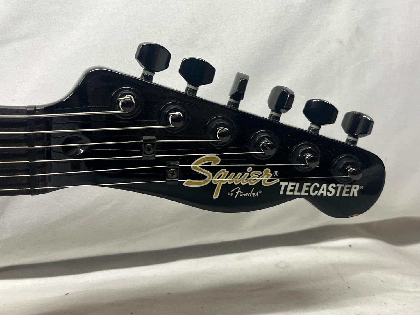 Squier Double Fat Telecaster tele Deluxe 2002 Electric Guitar - Black Metallic