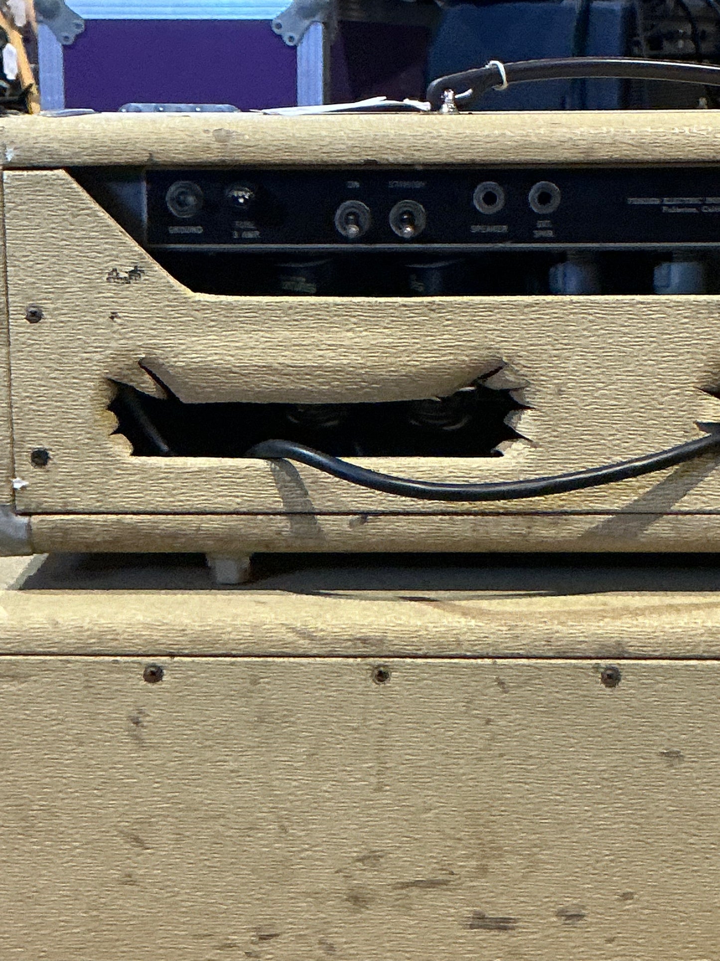 Fender 1963 Bandmaster band master Tube Amplifier Head with 1x15 115 Tone-Ring Speaker Cabinet - Local Pickup Only