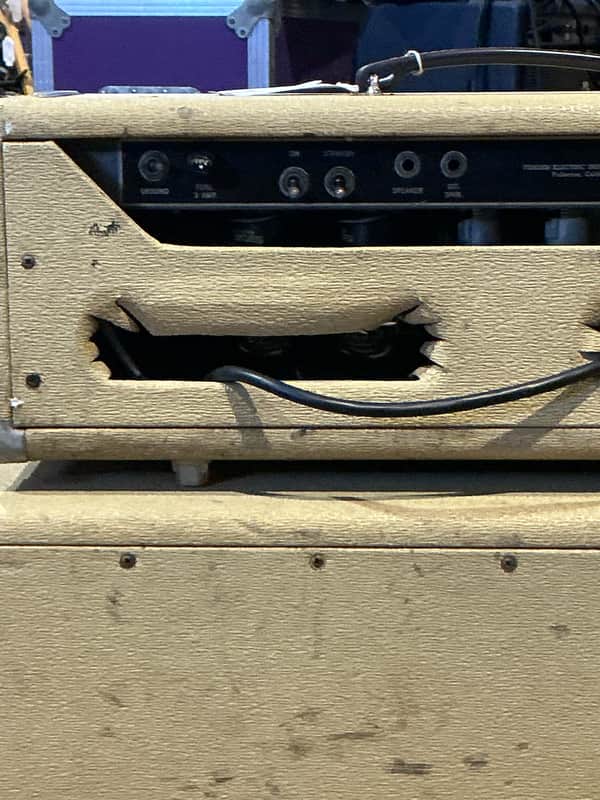 Fender 1963 Bandmaster band master Tube Amplifier Head with 1x15 115 Tone-Ring Speaker Cabinet - Image 6