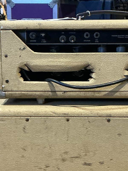 Fender 1963 Bandmaster band master Tube Amplifier Head with 1x15 115 Tone-Ring Speaker Cabinet - Image 6