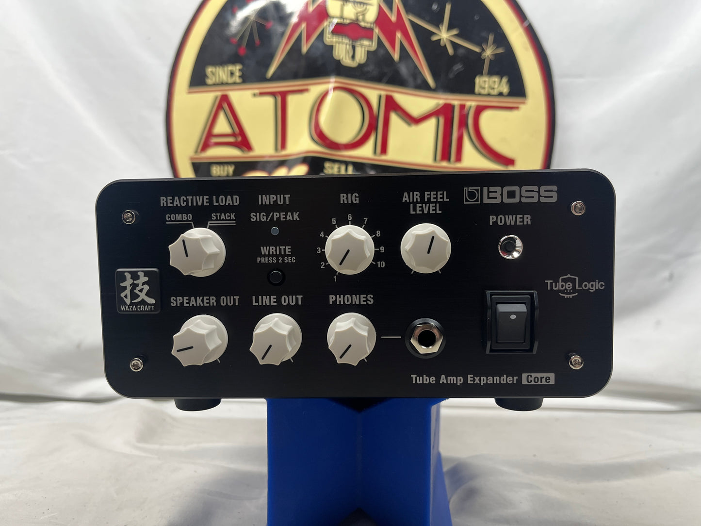 Boss Waza Craft Tube Amp Expander Core Reactive Load Box Attenuator with Box and Power Supply