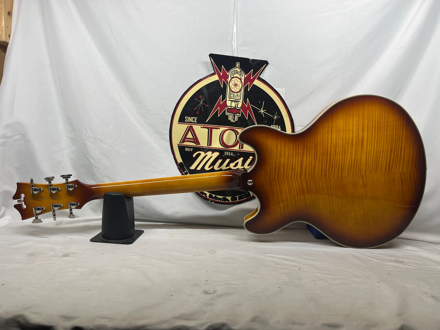 D'Angelico DAPDCDITBNS Premier DC Semi-Hollow Body Electric Guitar - Dark Iced Tea Burst