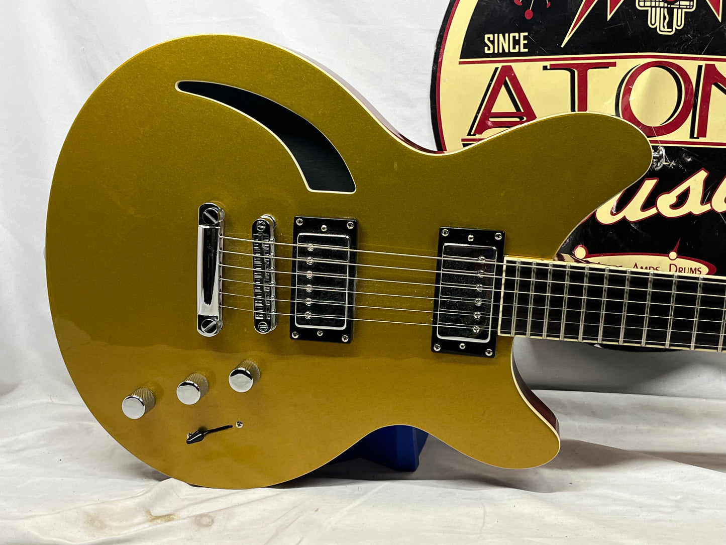 Agile Harm Semi-Hollow Body Electric Guitar - Gold Top