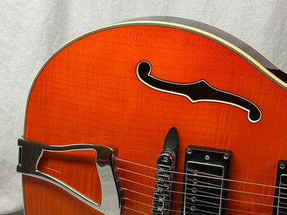 Eastwood Classic 6 TA PH Hollowbody Guitar with Case - Orange Flame