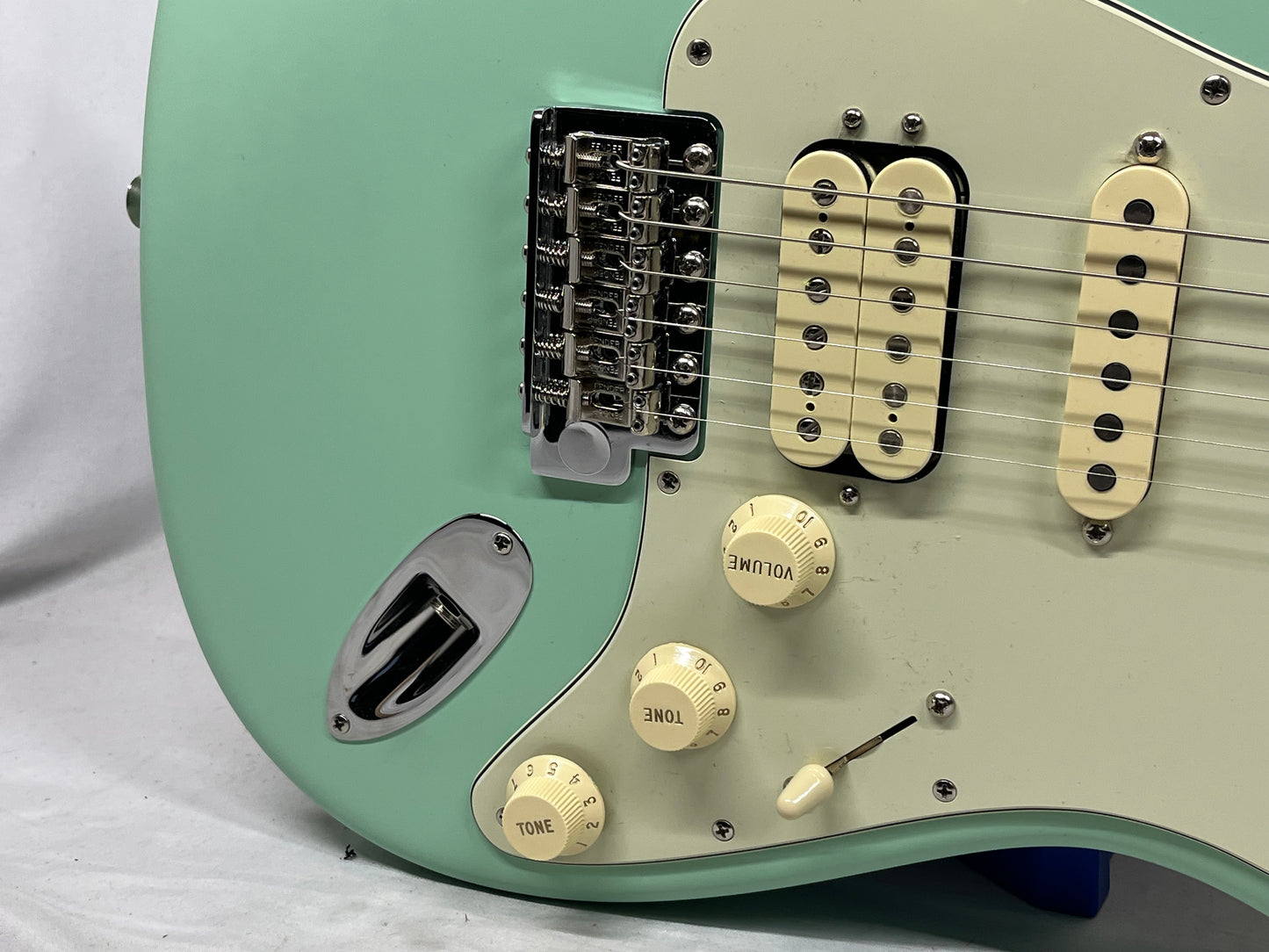 Fender American Performer Stratocaster Strat HSS Electric Guitar - Satin Surf Green