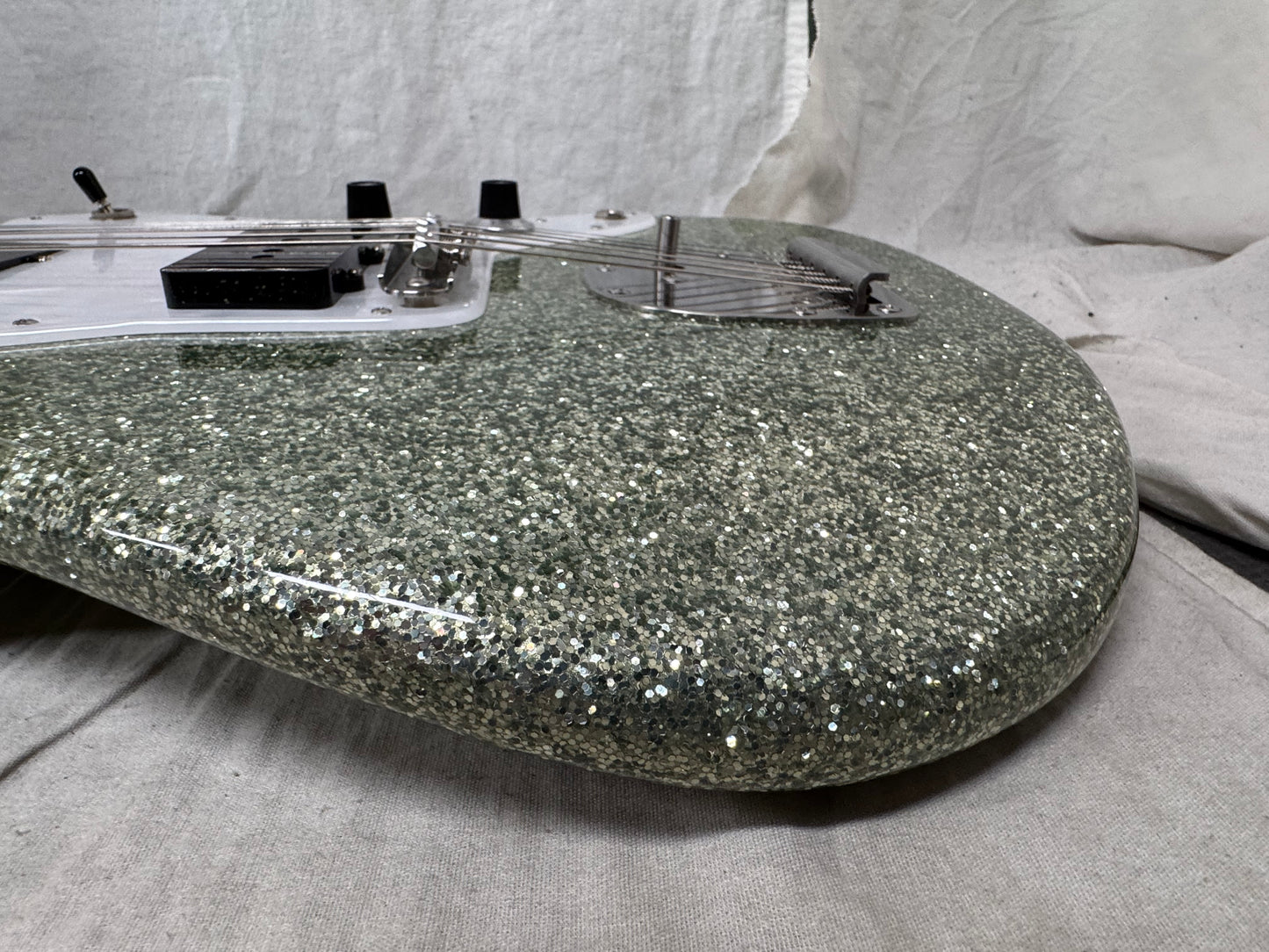 Shelton Electric Instruments Custom GalaxyFlite galaxy flite Guitar with Case 2022 - Mermaid Sea Glass Sparkle