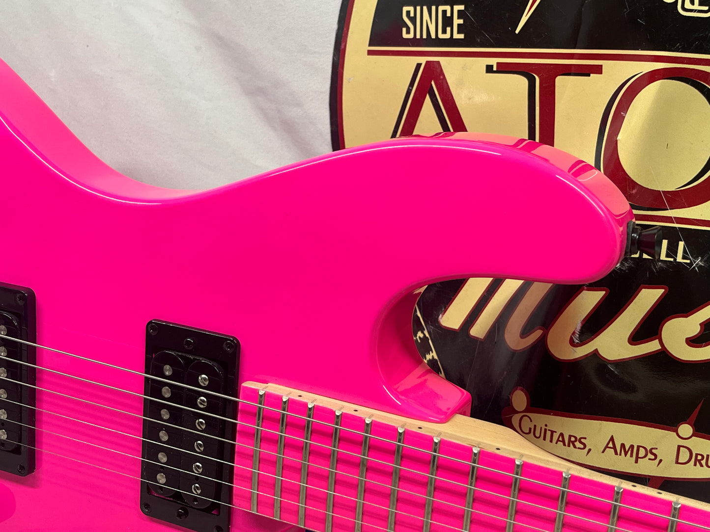 Dean Custom Zone Doublecut HH Electric Guitar  - Fluorescent Pink