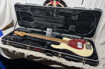 Ernie Ball Music Man 30th Anniversary Stingray sting ray 5 H Bass with Case 2018 - Translucent Buttercream / Roasted maple neck / maple fingerboard
