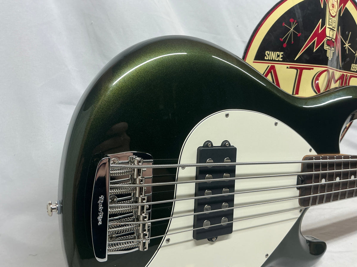 Ernie Ball Music Man StingRay sting ray 5H Bass with Soft Case - Fallout Green