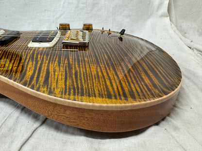 PRS Paul Reed Smith USA Custom Built Wood Library Modern Eagle V 10-Top Guitar with Case 2021 - Yellow Tiger Flame 10 / Brazilian Rosewood
