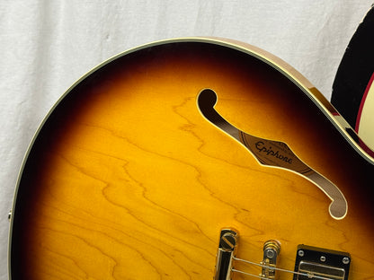 Epiphone Sheraton II 2 Semi-Hollowbody Guitar with Case - MIK Korea 2003 - Vintage Sunburst