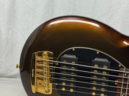 Ernie Ball Music Man Bongo 6 HH Bass with Case 2008 - Limited Edition Sequoia Gold