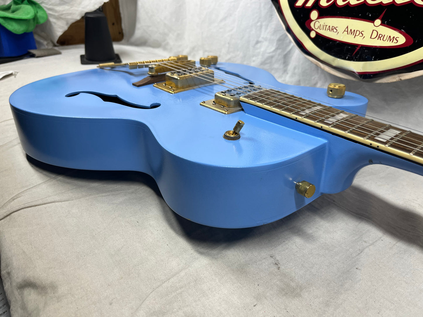 Gretsch G5191 Tim Armstrong Lefty Left-Handed Semi-Hollow Body Electric Guitar -- Spray Painted
