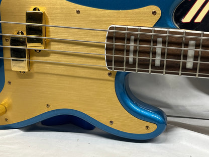 Squier 40th Anniversary 4-String Electric Precision Bass Gold Edition - Lake Placid Blue