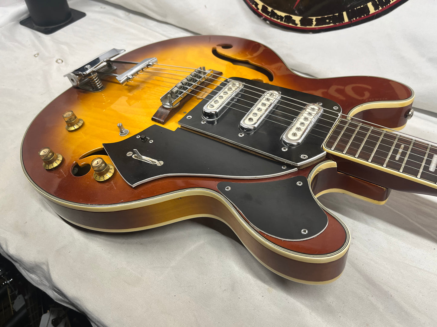Univox Custom Hollow Body Electric Guitar