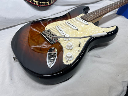 Squier Deluxe Series Stratocaster strat Electric Guitar - Antique Burst