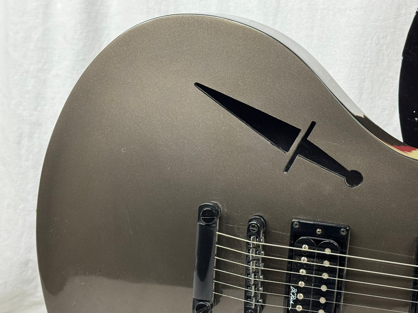 B.C. Rich bc The Dagger Semi-Hollowbody Guitar - Gun Metal Gray