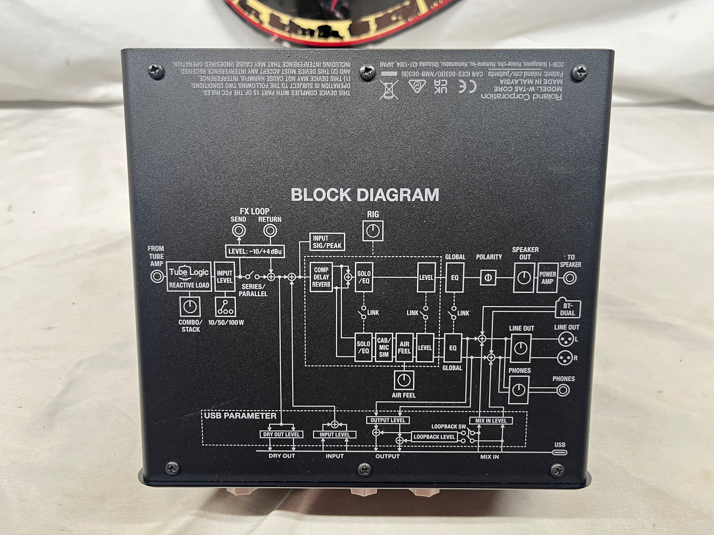 Boss Waza Craft Tube Amp Expander Core Reactive Load Box Attenuator with Box and Power Supply