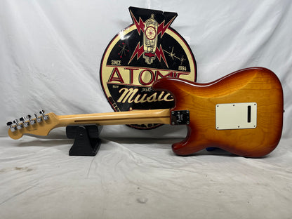 Fender American Standard Stratocaster Strat HSS Shawbucker Electric Guitar with Case - Sienna Sunburst