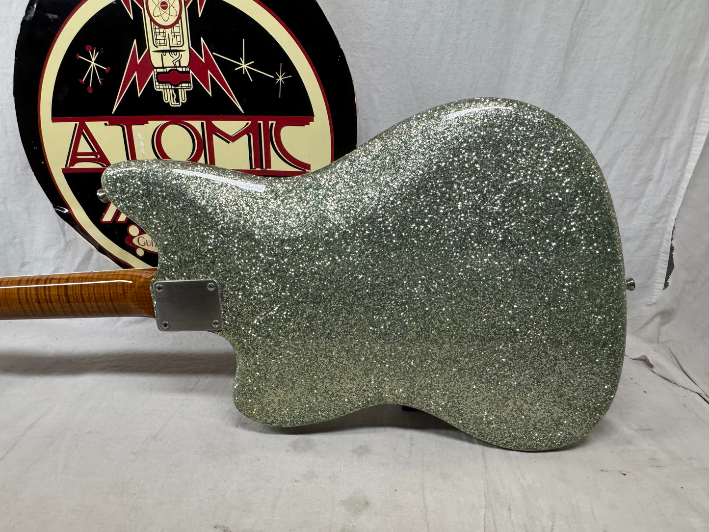 Shelton Electric Instruments Custom GalaxyFlite galaxy flite Guitar with Case 2022 - Mermaid Sea Glass Sparkle
