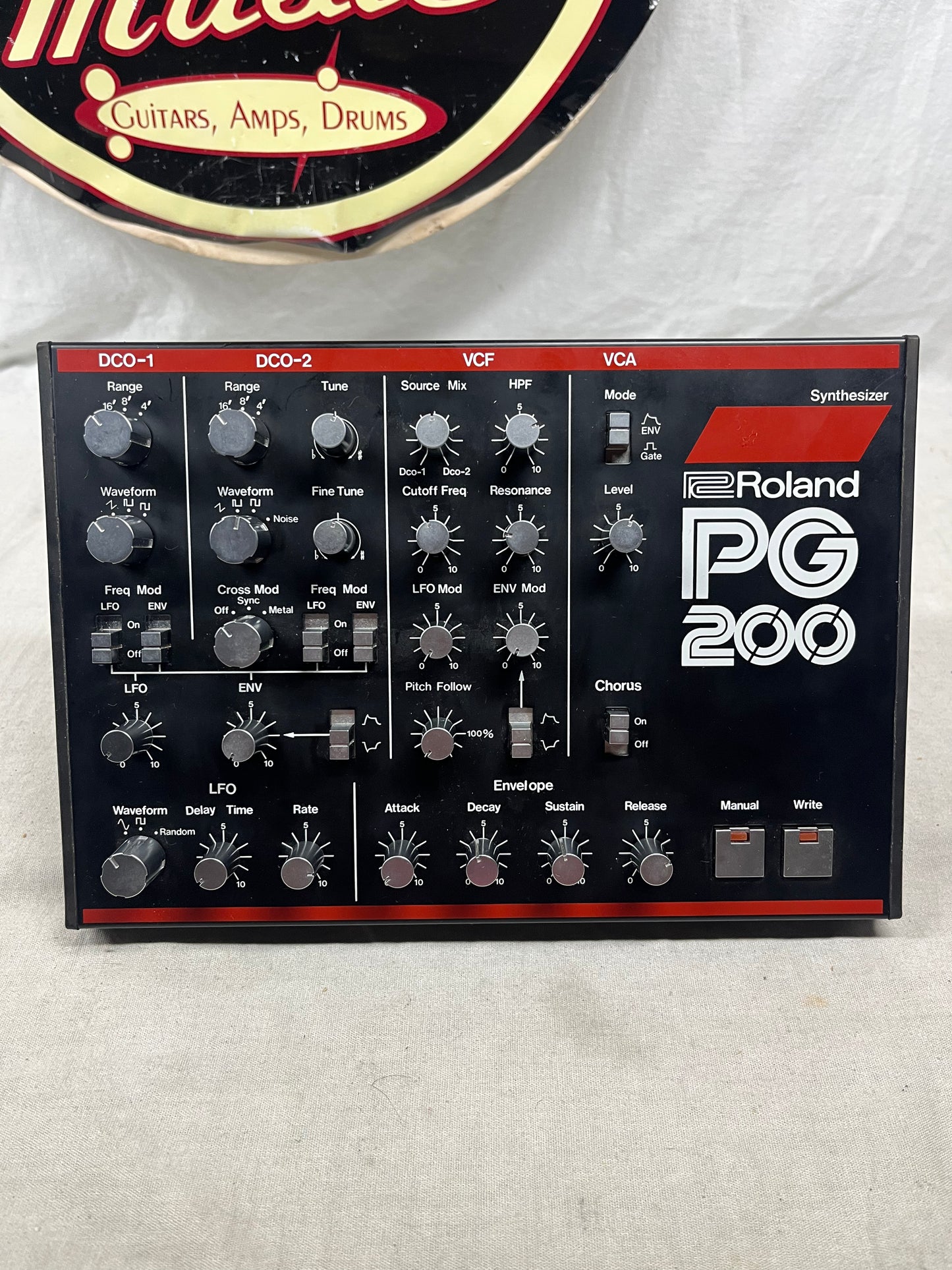 Roland JX-3P Keyboard Synthesizer with PG 200 Synthesizer Programmer - Local Pickup Only