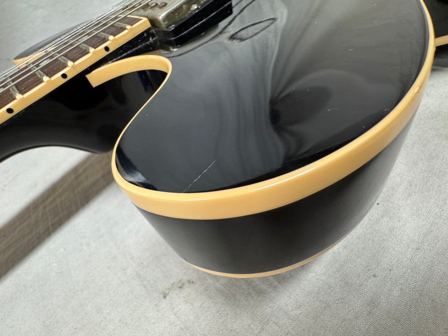 Gibson ESDPA335 esdpa 335 ES-335 Dot Fat Neck Semi-Hollowbody Guitar with Case - modified - Ebony / Black