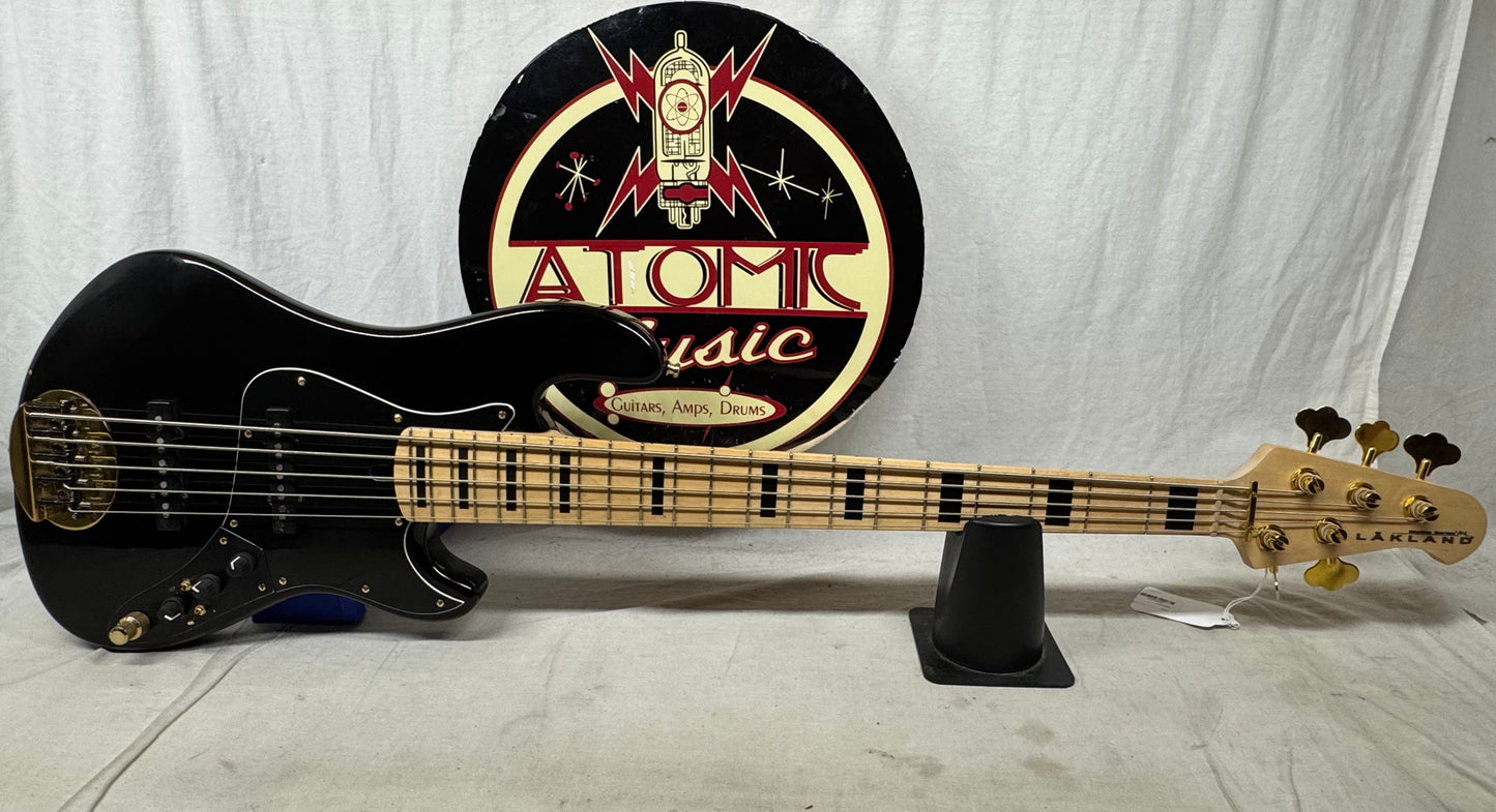 Lakland Skyline Series 5-string Bass - Upgraded Electronics - 2014 - Black / Maple neck