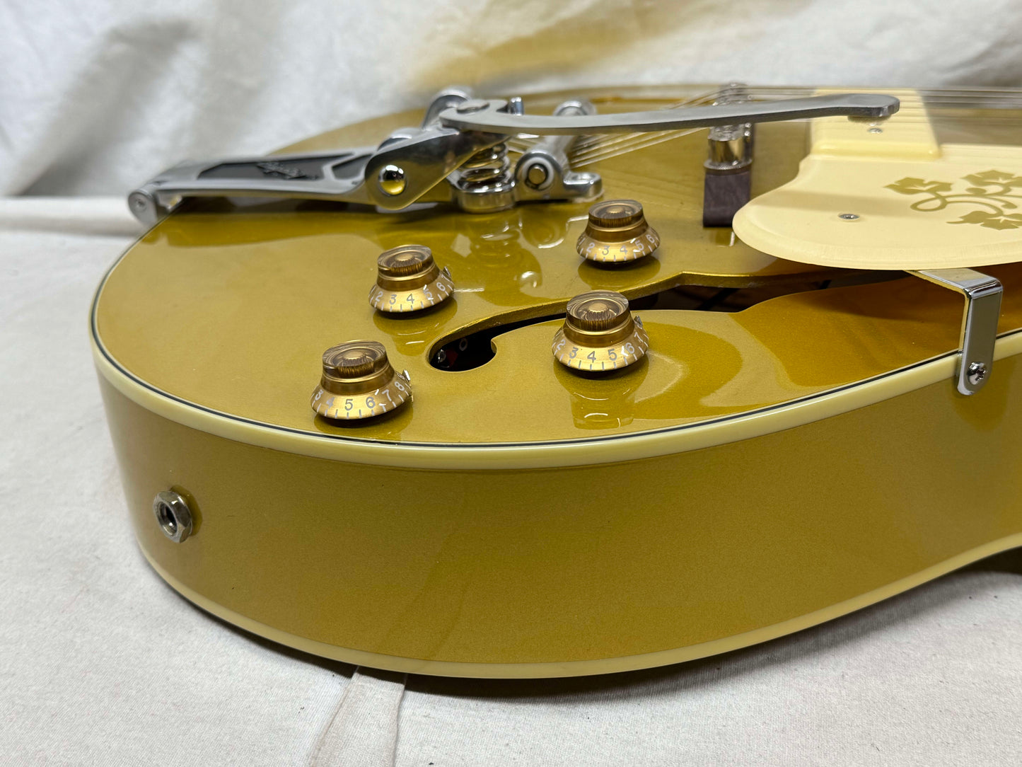 Epiphone ES-295 es295 Hollow Body Guitar with Case - MIK Made In Korea 2006 - Metallic Gold