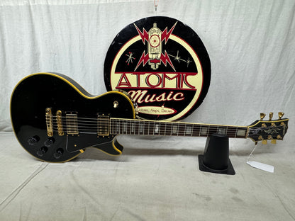 Greco EG Series Singlecut Guitar with Gator Case - MIJ Made In Japan 1990 - Ebony / Black