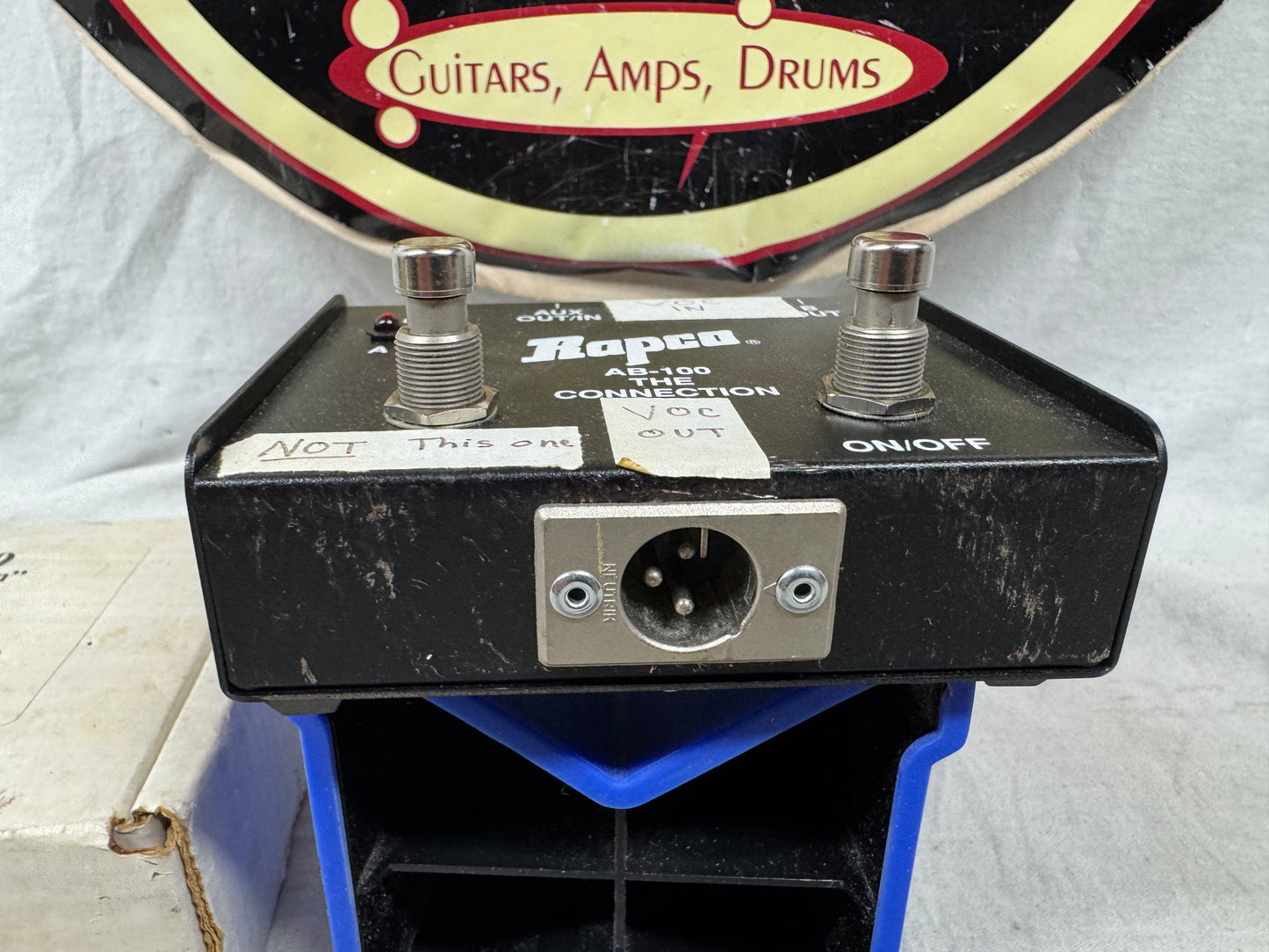 RapCo AB-100 ab100 The Connection ABY Pedal with Box - modified for XLR