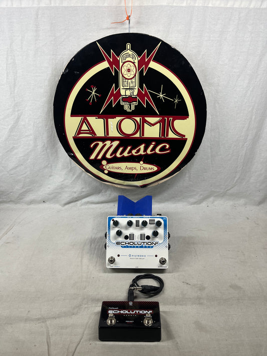 Pigtronix Echolution2 echolution 2 II Filter Pro Multi-Tap Delay Pedal with Remote Switch + TRS cable