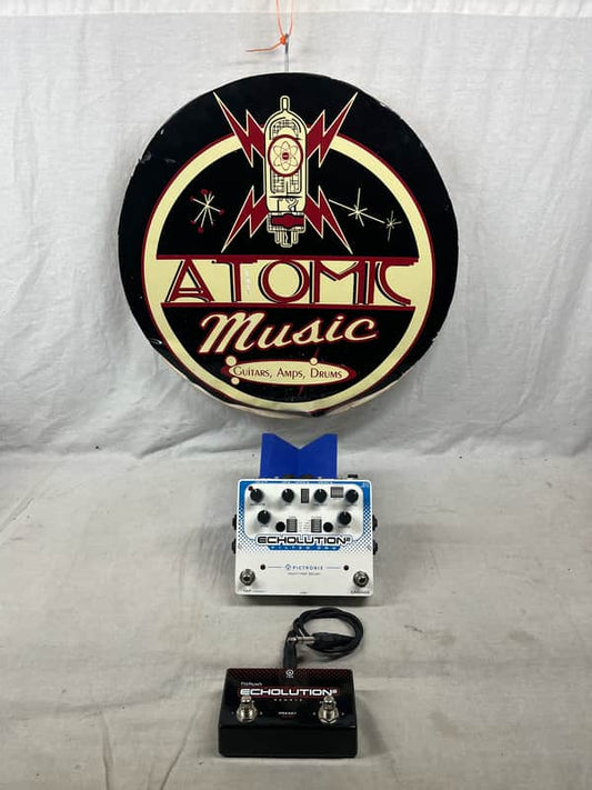 Pigtronix Echolution2 echolution 2 II Filter Pro Multi-Tap Delay Pedal with Remote Switch + TRS cable