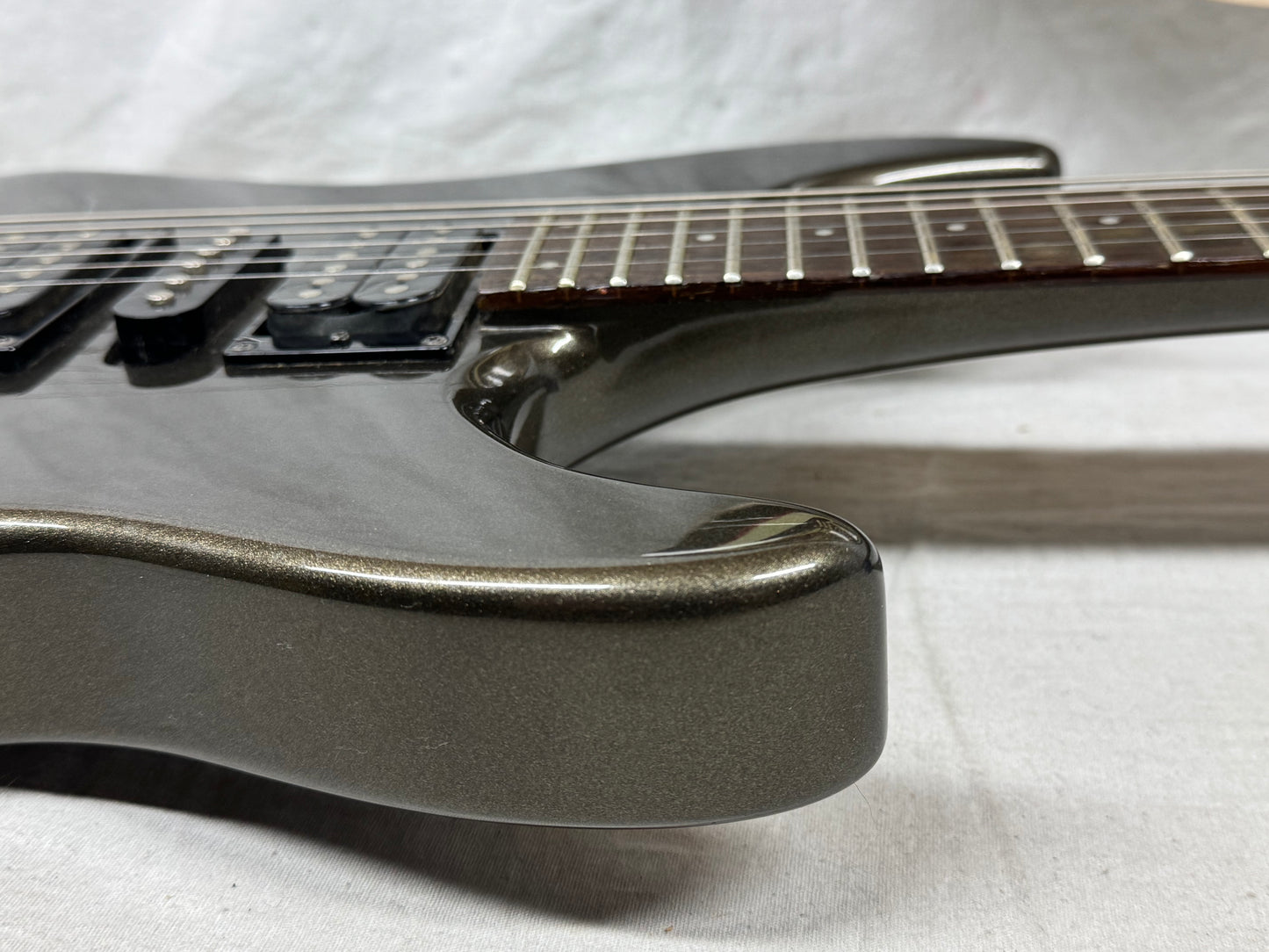Squier by Fender Standard Series Stagemaster stage master HSH Deluxe Guitar - MIK Made In Korea 2000 - Pewter Gray Metallic