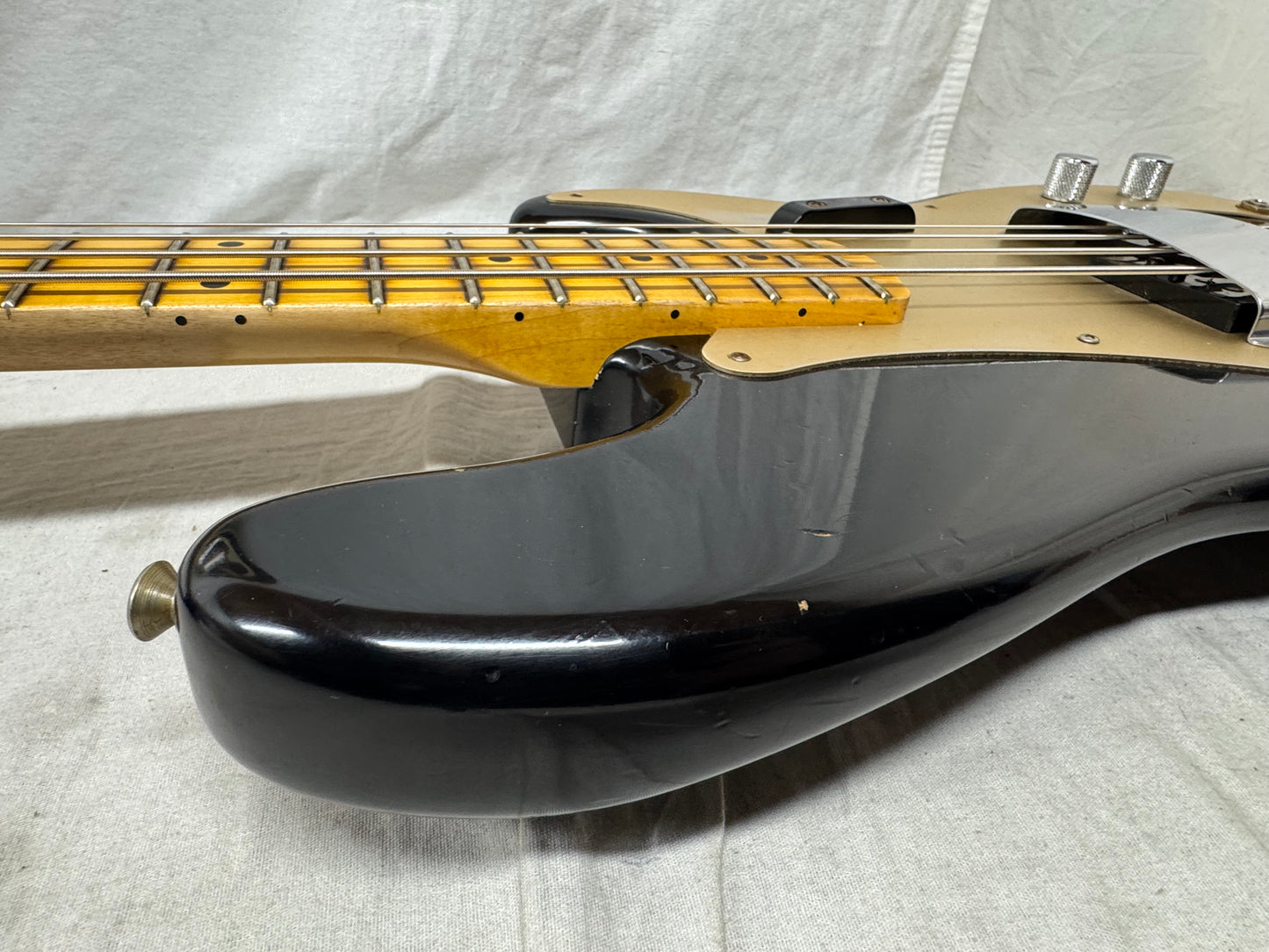 Fender USA Custom Shop '57 Precision Bass jrn Journeyman 4-string P-Bass with COA + Case 2020 - Black / Maple neck - relic'd
