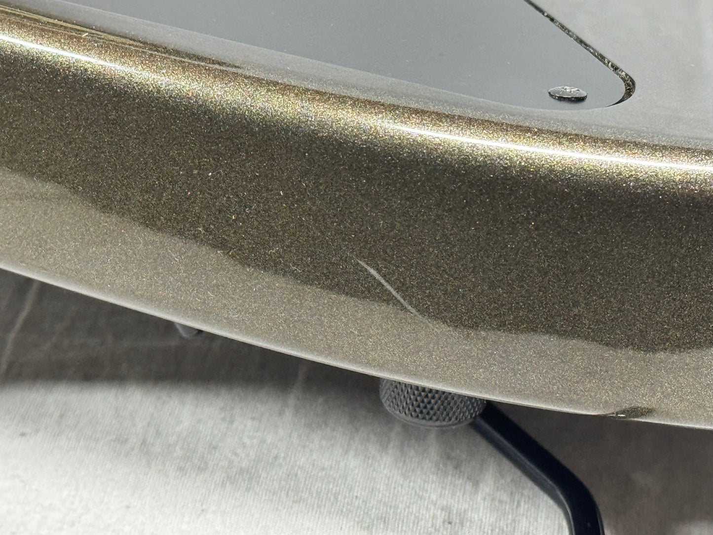 Squier by Fender Standard Series Stagemaster stage master HSH Deluxe Guitar - MIK Made In Korea 2000 - Pewter Gray Metallic