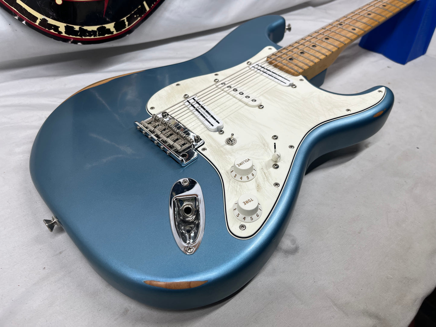 Fender Player Stratocaster Strat Electric Guitar MIM - Made in Mexico - Home-Distressed Tidepool