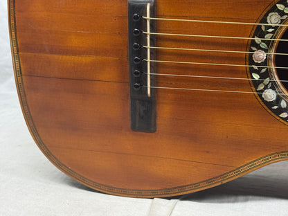 Unknown Builder Parlor Acoustic Guitar with Case late 1800s - early 1900s