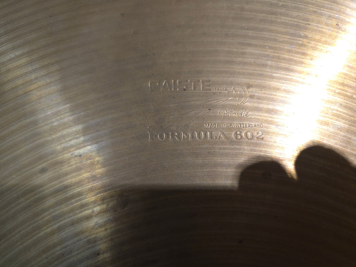 Paiste 20" Formula 602 "Pre-Serial" Medium Ride Cymbal 1959 - 1971 - Traditional