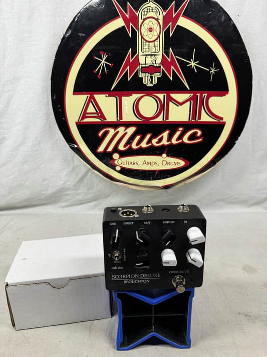 Broughton Audio Scorpion Deluxe Preamp Overdrive Pedal with Box