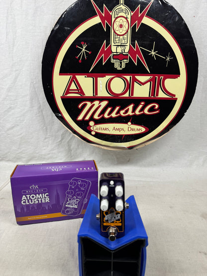 Electro-Harmonix Atomic Cluster Spectral Decomposer Glitch Guitar Synth synthesizer Pedal with Box