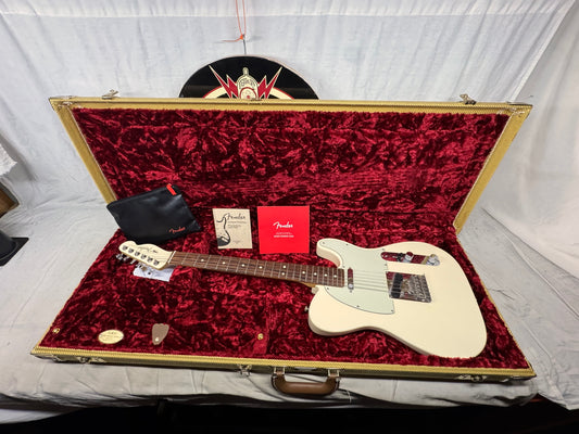 Fender Limited Edition American Standard Telecaster with Matching Headstock Guitar + Case 2016 - Olympic White / Rosewood fingerboard